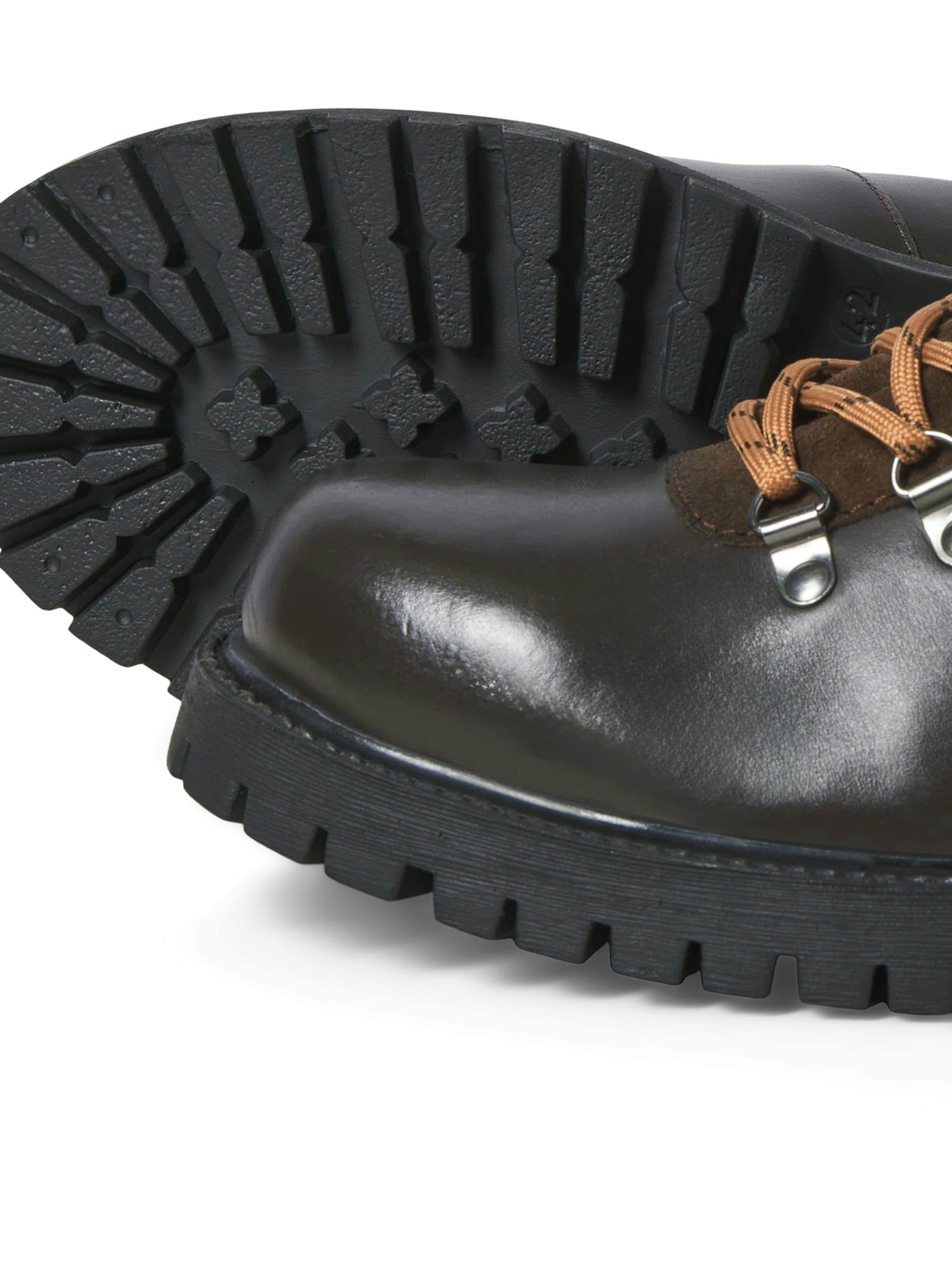 JACK & JONES Ботинки на шнуровке 'JFWDAMIAN' в Коричневый