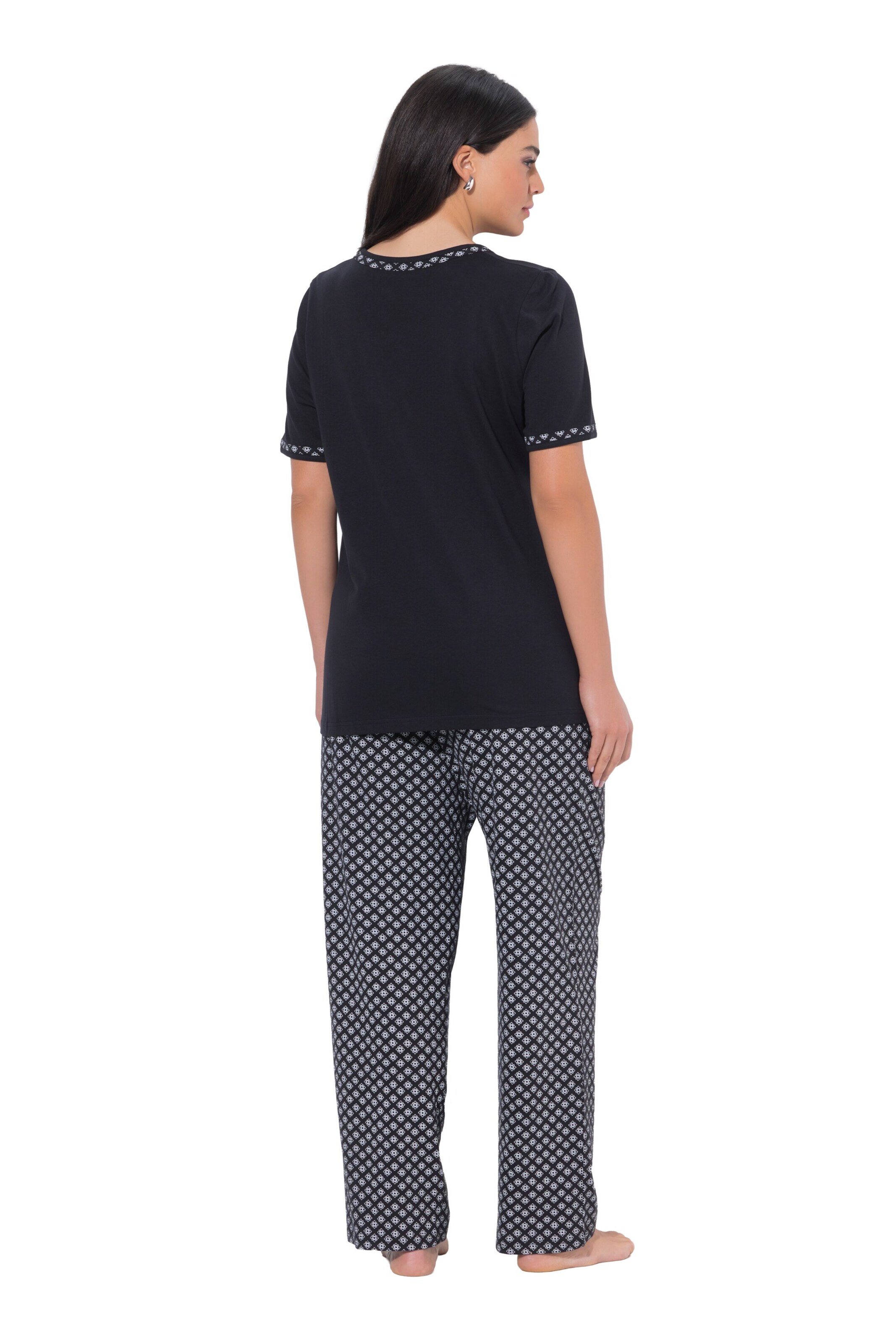 Ulla Popken Pyjama in Schwarz