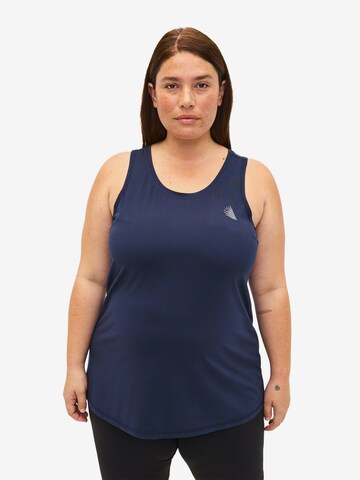 Active by Zizzi Sports Top 'ABASIC' in Blue: front