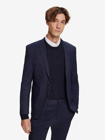 ESPRIT Comfort fit Suit Jacket in Blue: front