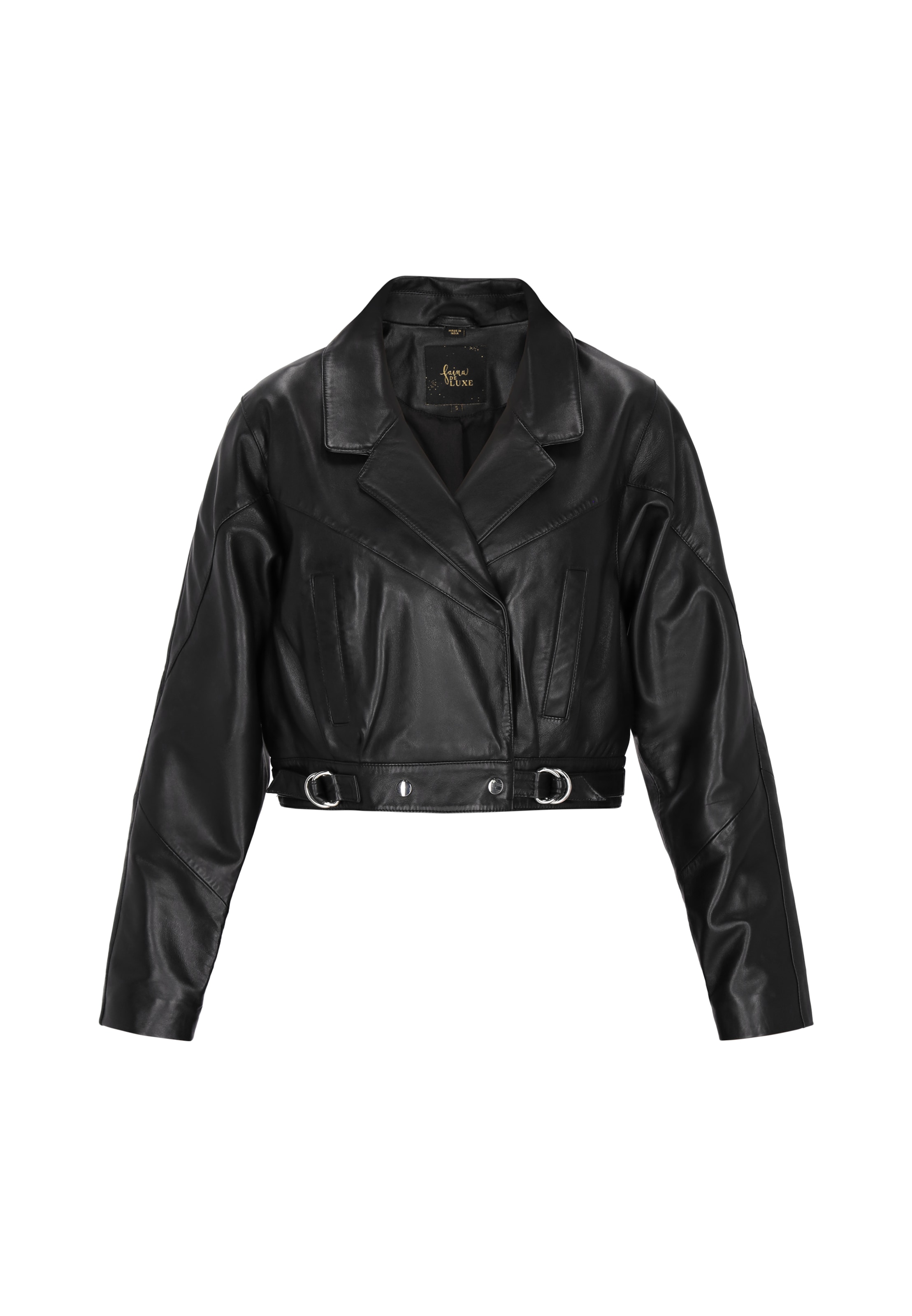 faina Φθινοπωρινό και ανοιξιάτικο μπουφάν σε μαύρο: μπροστά