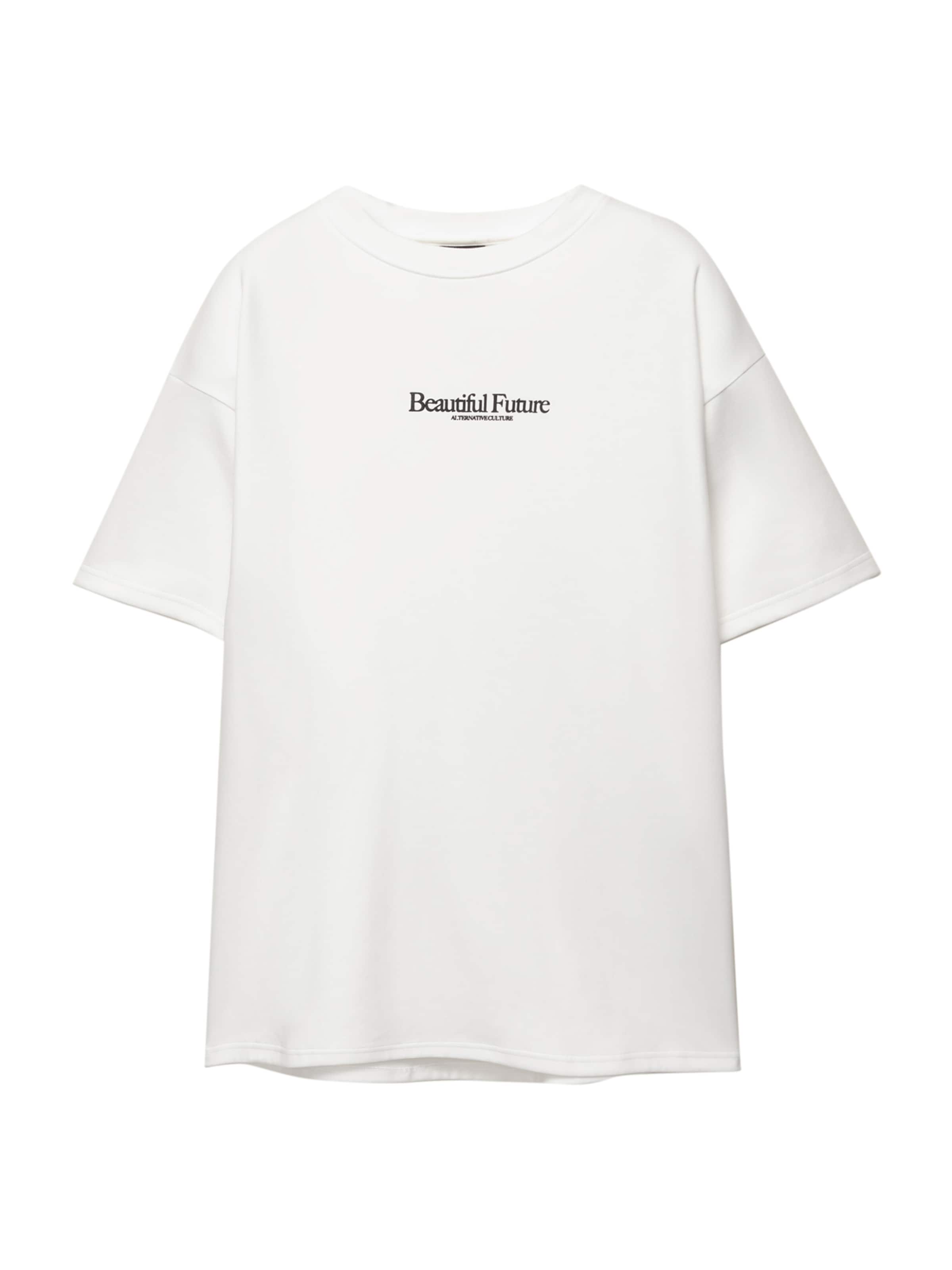 Pull&Bear Majica | črna / bela barva, Prikaz izdelka