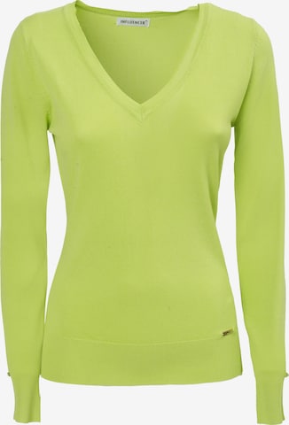 Influencer Pullover in Grün: Vorderseite