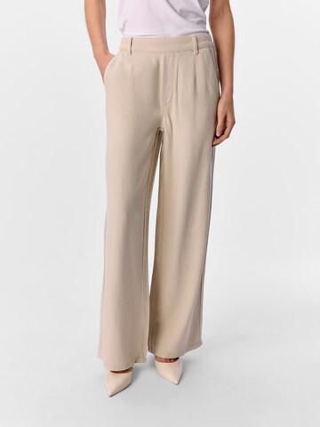 OBJECT Wide leg Jeans 'Frame' in Beige: front