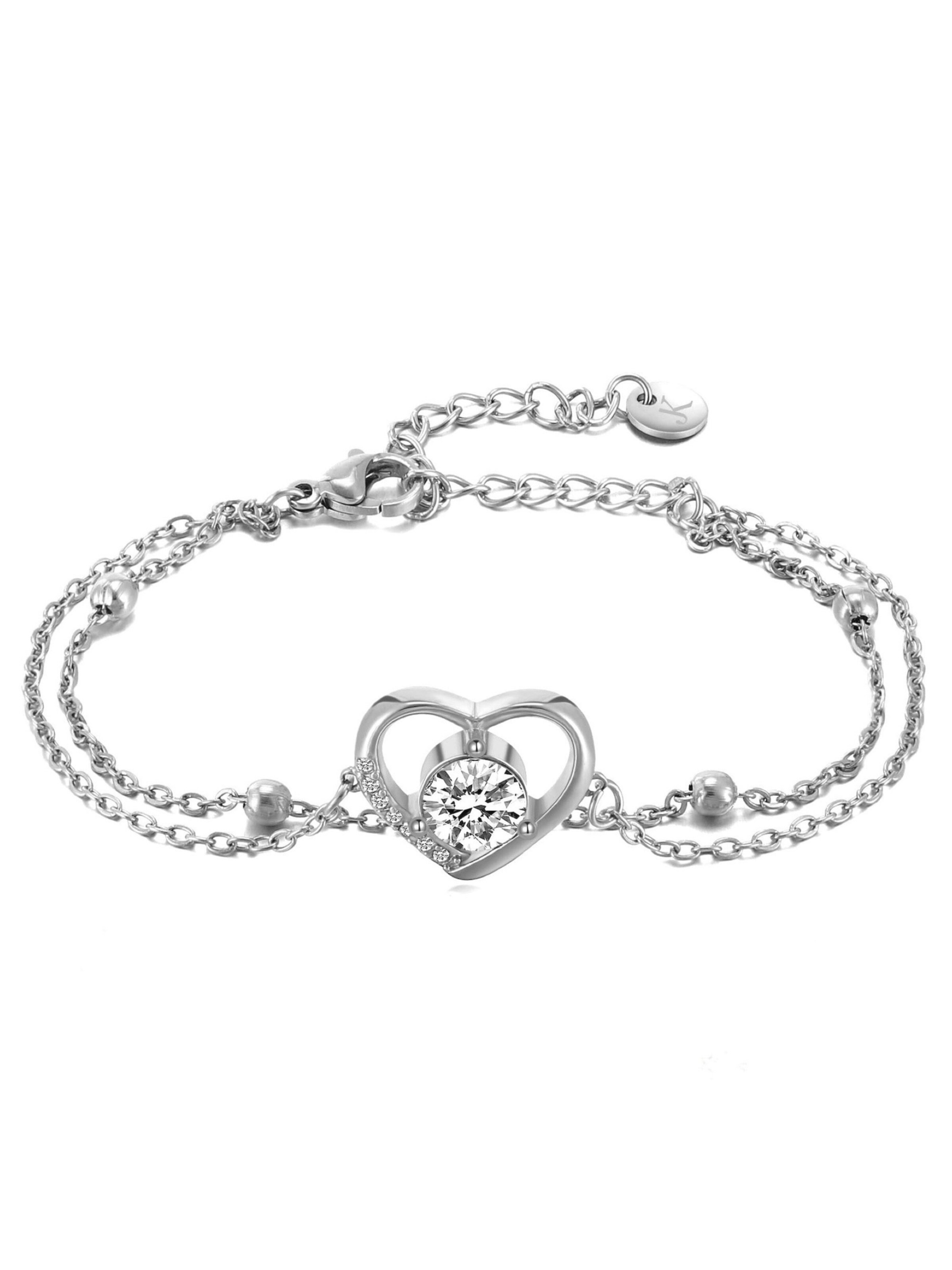 Kim Johanson Bracelet 'Herz' in Silver: front