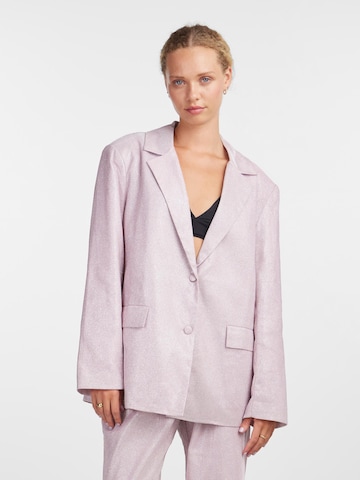 PIECES - Blazer 'GLITTY' em roxo: frente