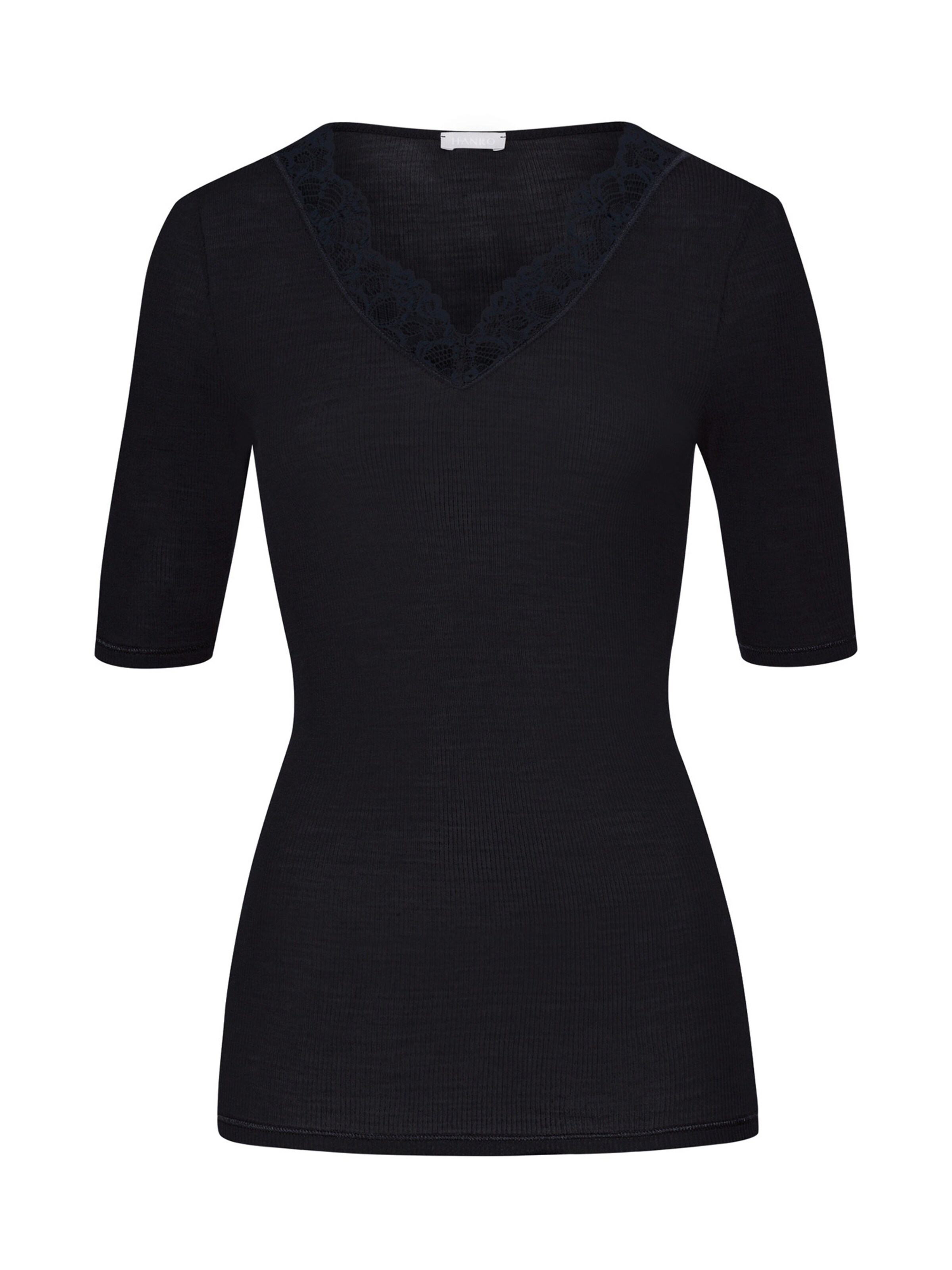 Hanro Onderhemd in Zwart: voorkant