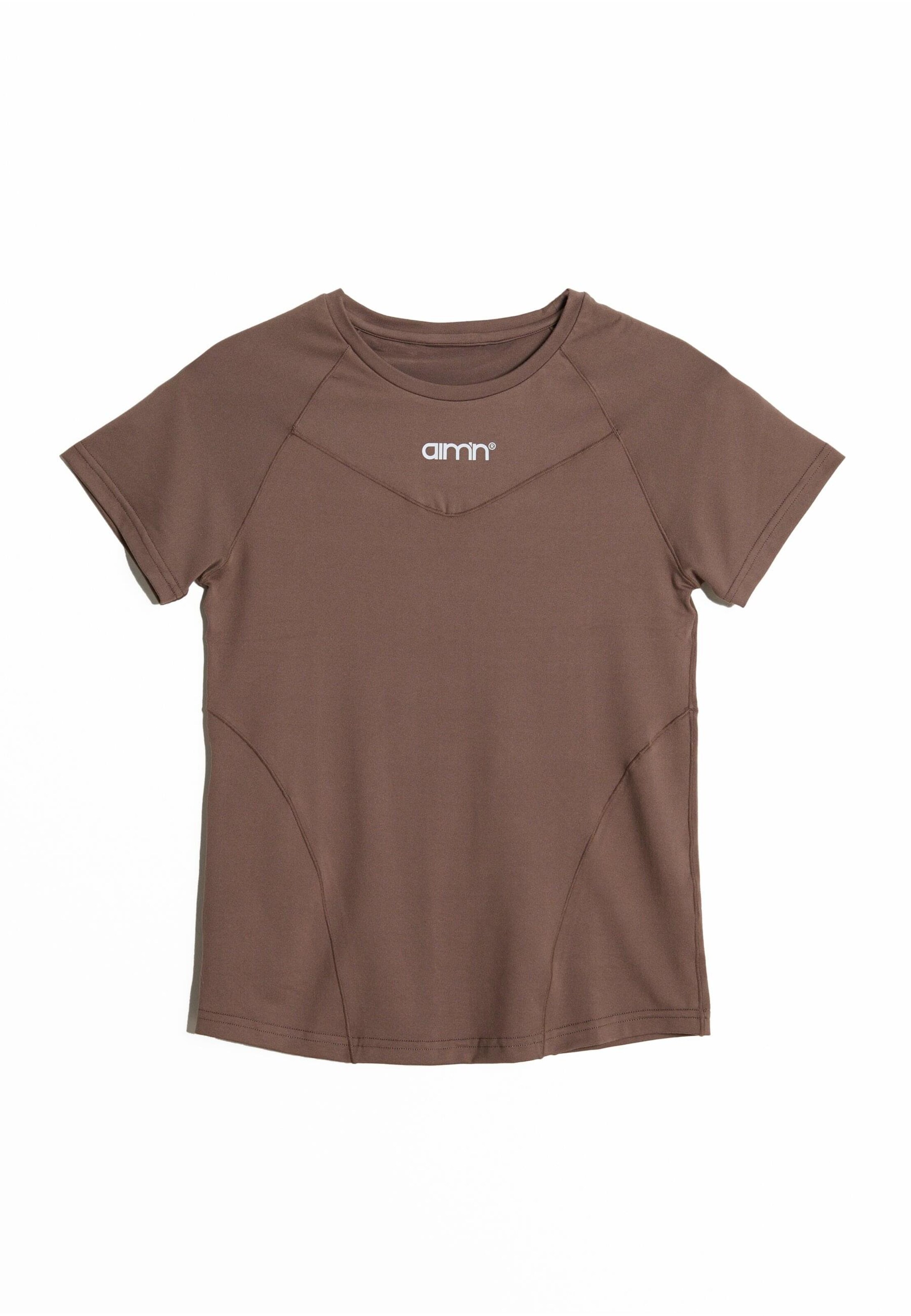 Aim'n Functioneel shirt in Bruin: voorkant