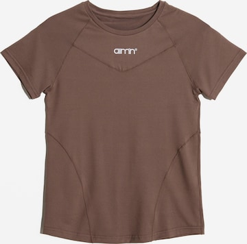 T-shirt fonctionnel Aim'n en marron : devant