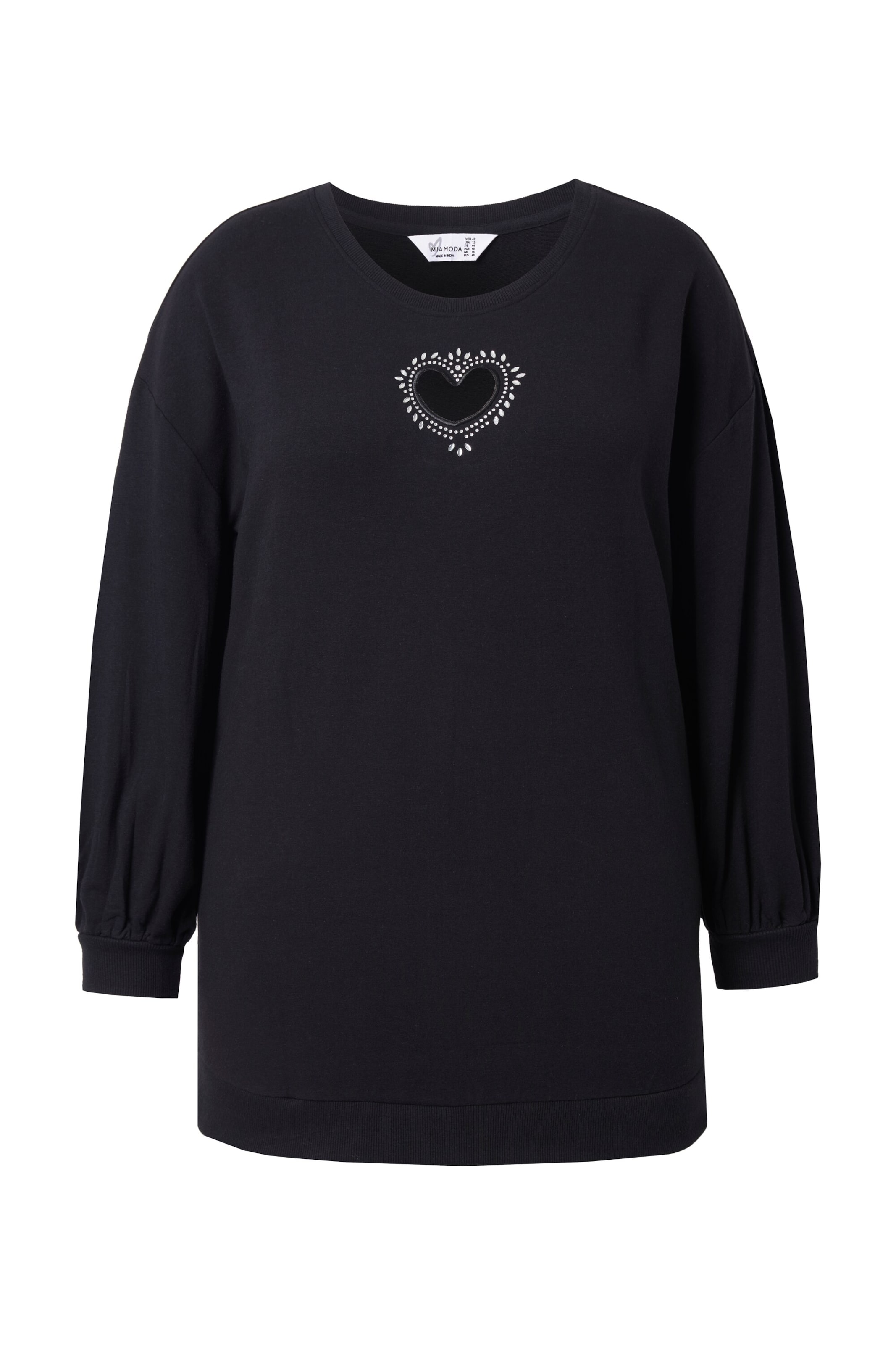 MIAMODA Sweatshirt in Zwart: voorkant