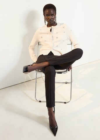 MANGO Knit cardigan 'NILO' in Beige: front
