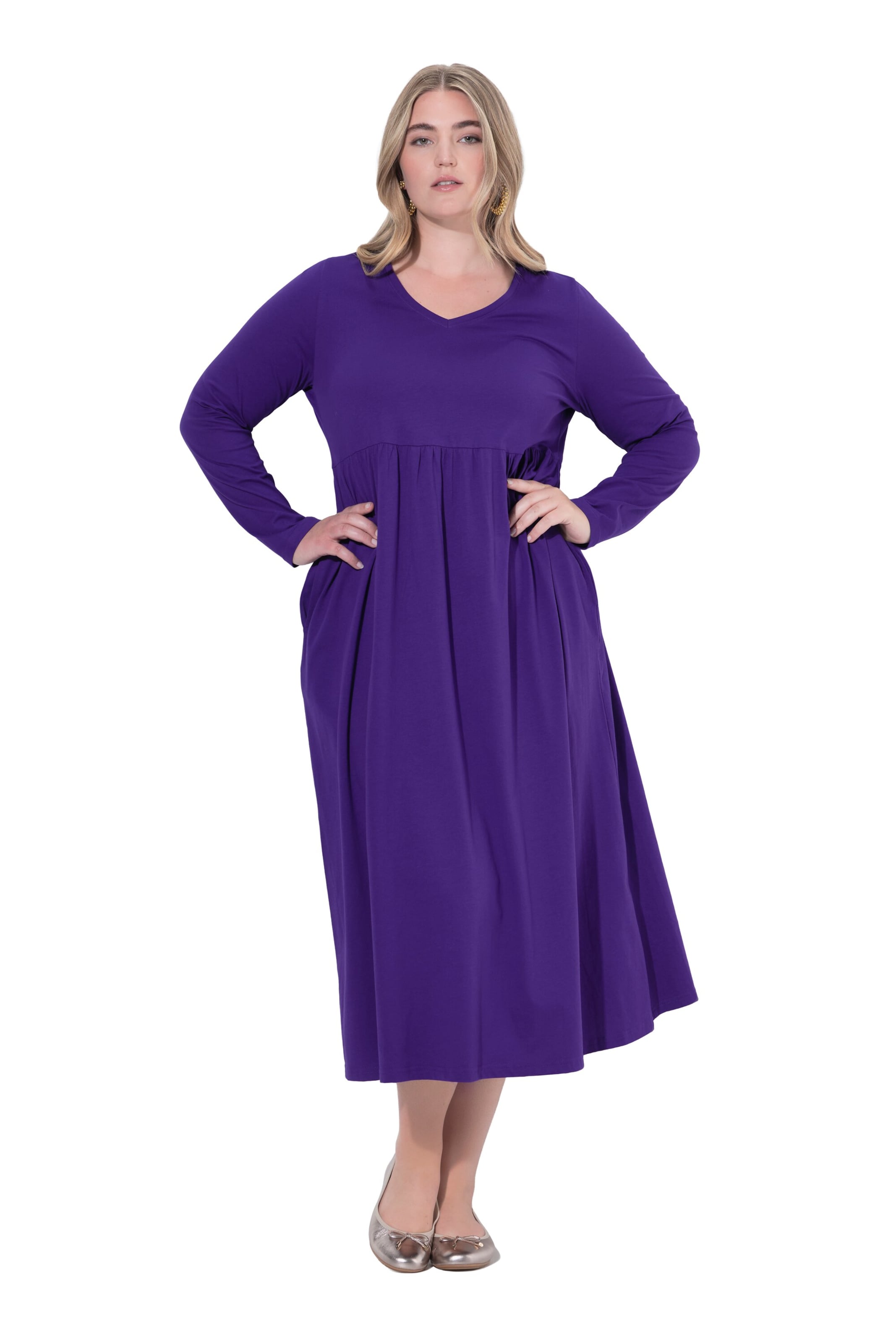 Ulla Popken Dress in Purple: front