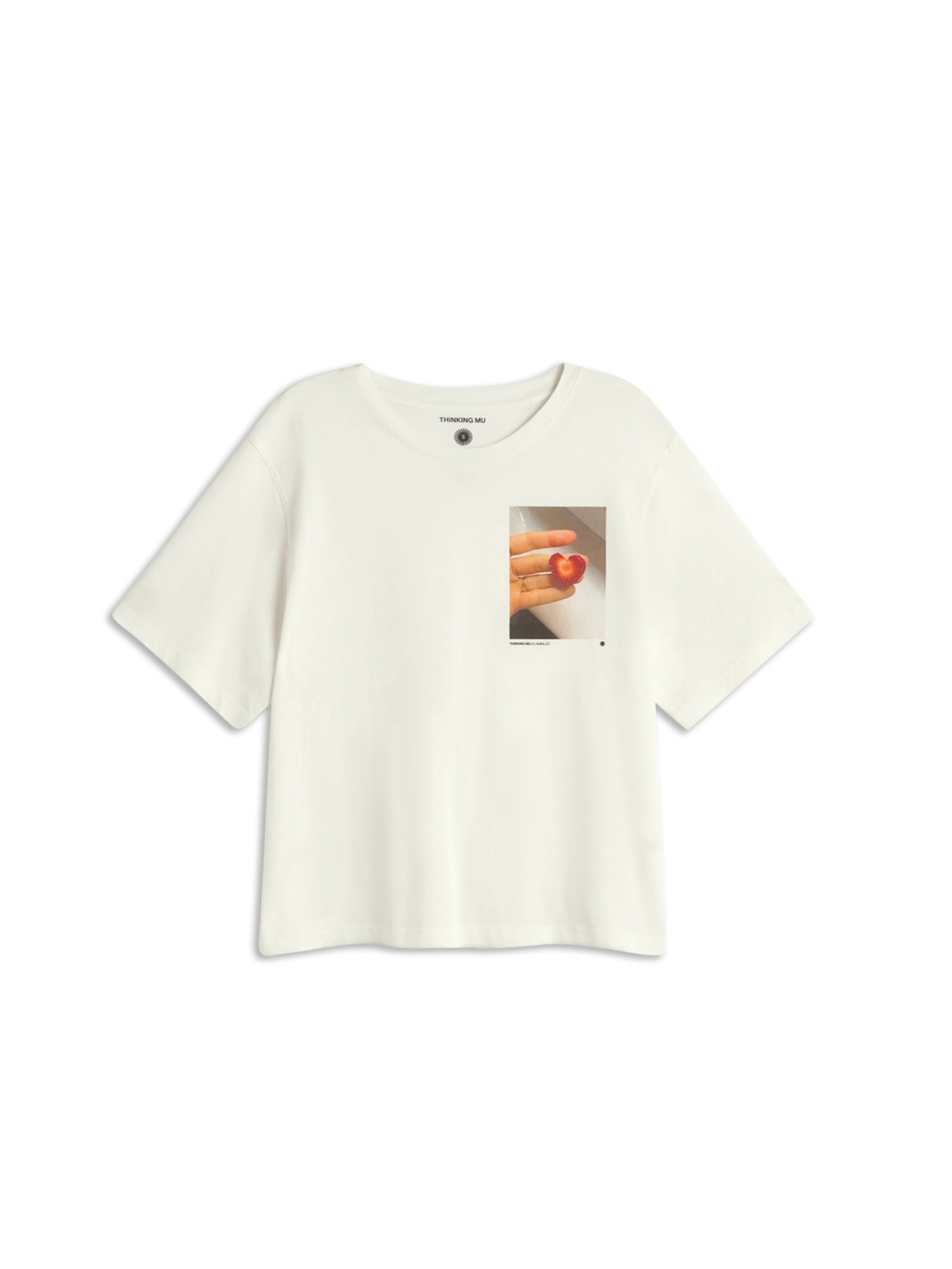 Thinking MU Shirt 'Lucia' in Weiß: Vorderseite