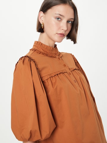 Robe-chemise Freequent en marron