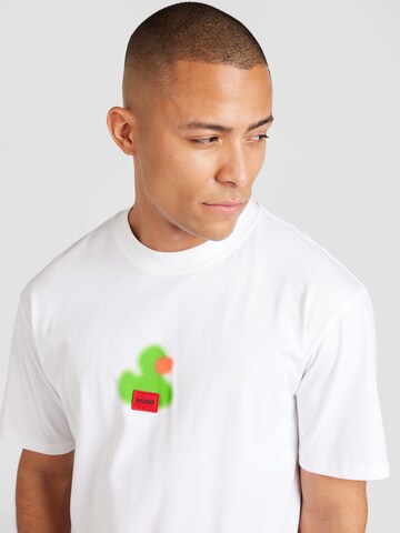HUGO T-Shirt 'Dilippers' in Weiß