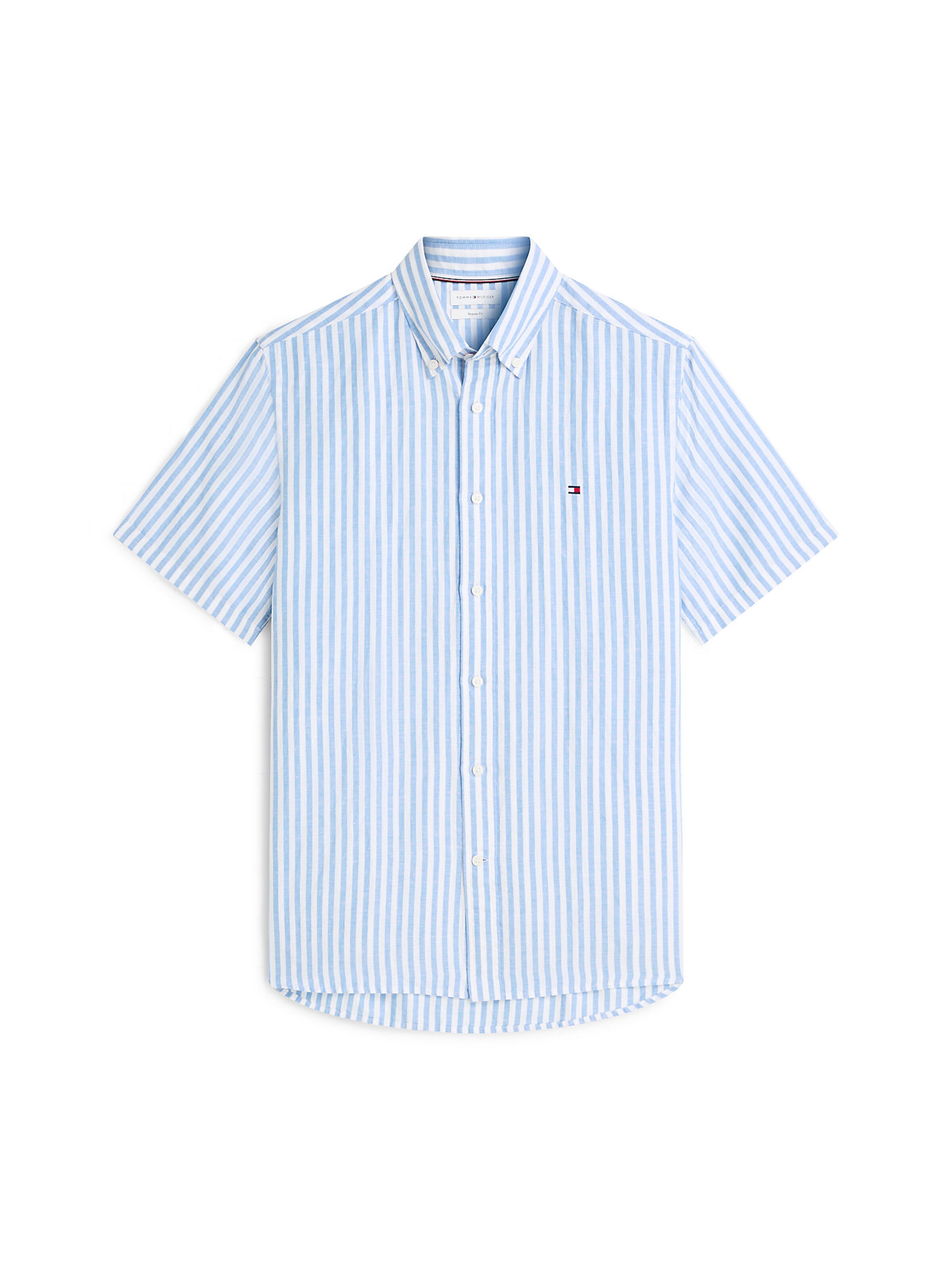 TOMMY HILFIGER Hemd in hellblau / weiß, Produktansicht