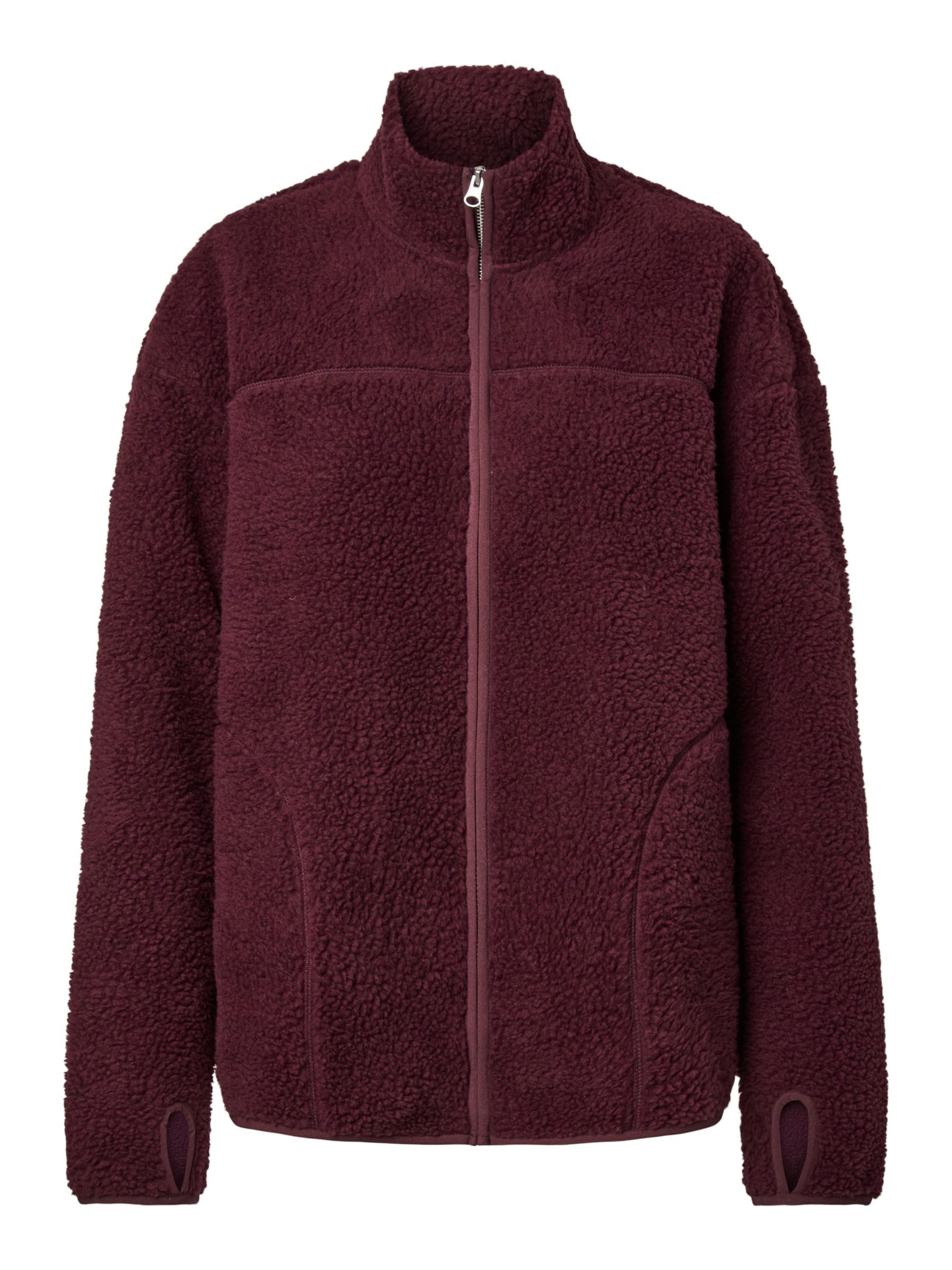 Giacca di pile 'PCSadia' di PIECES in rosso: frontale