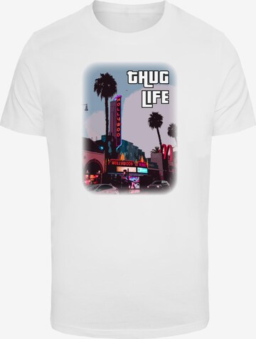 Merchcode Shirt 'Grand Thug Life' in Wit: voorkant