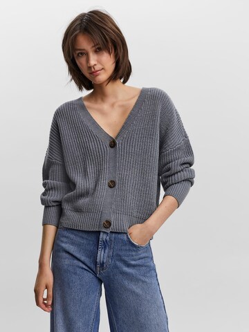 VERO MODA Knit Cardigan 'Lea' in Grey: front