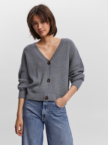 VERO MODA Knit cardigan 'Lea' in Grey: front