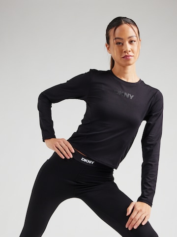 T-shirt fonctionnel DKNY Performance en noir : devant