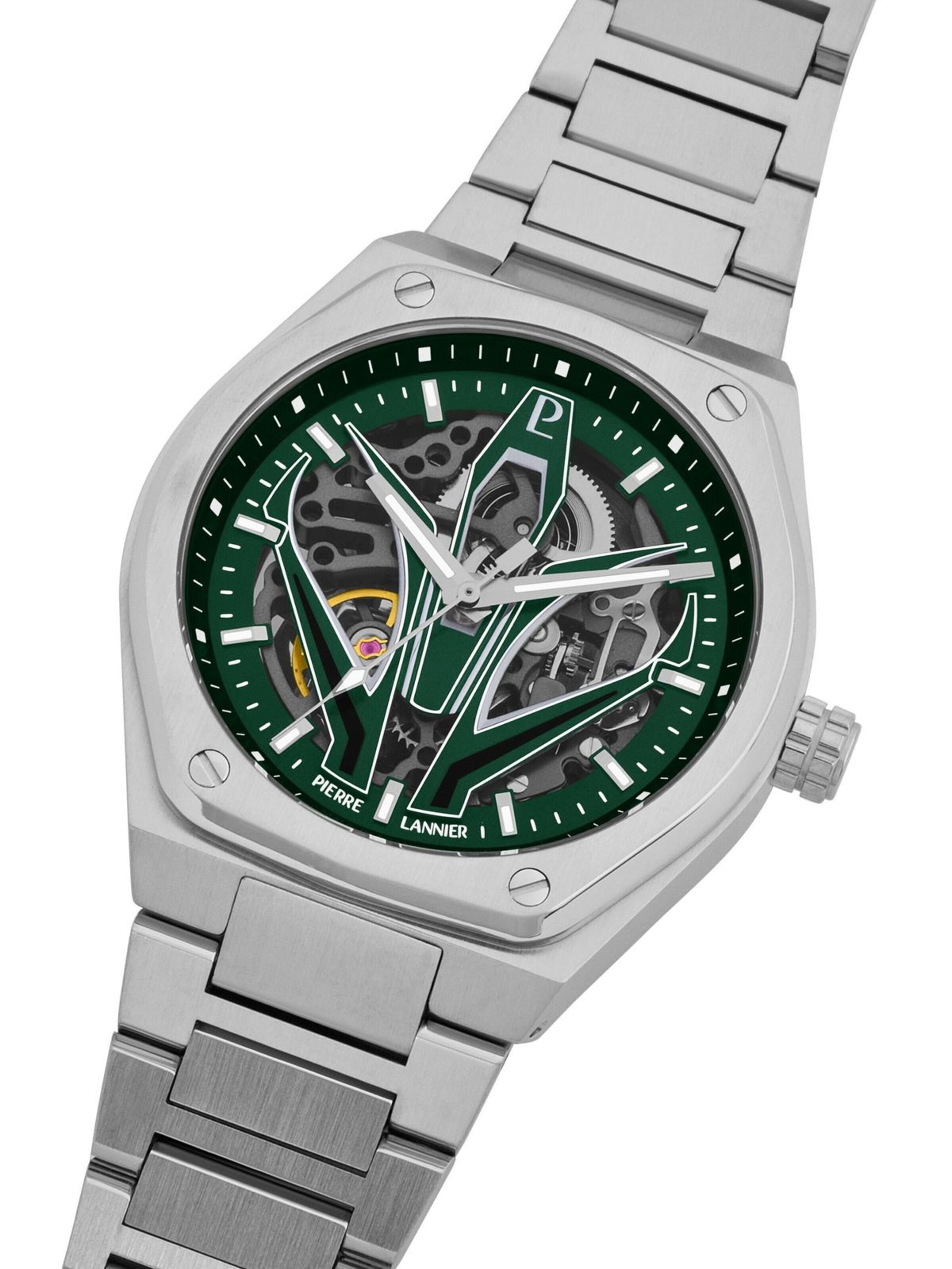 Pierre Lannier Analoog horloge 'Automatic watch Ardent' in Groen