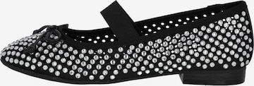 Ballerines LA STRADA en noir : devant