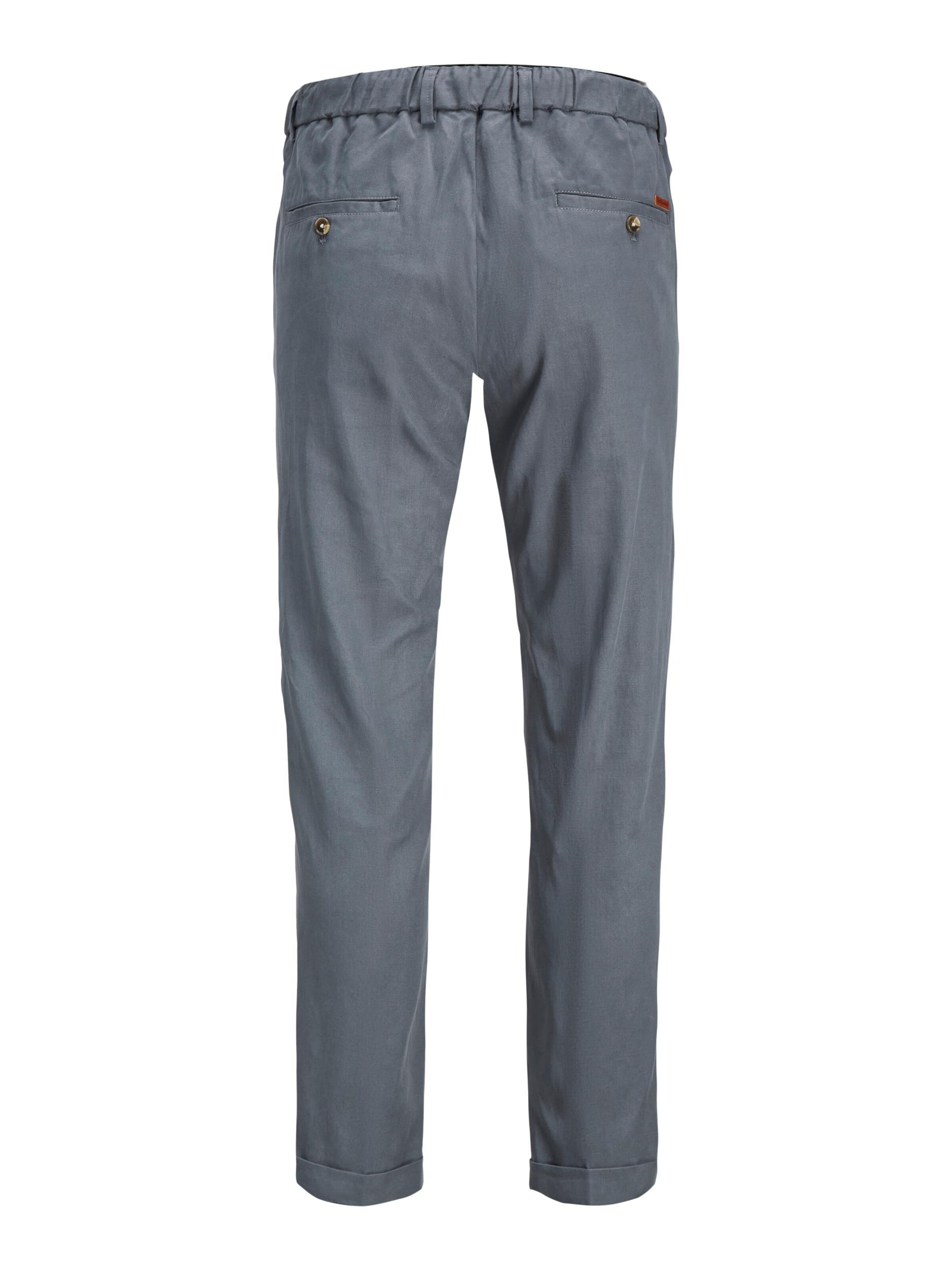 JACK & JONESregular Hlače s naborima 'Ace' - siva boja