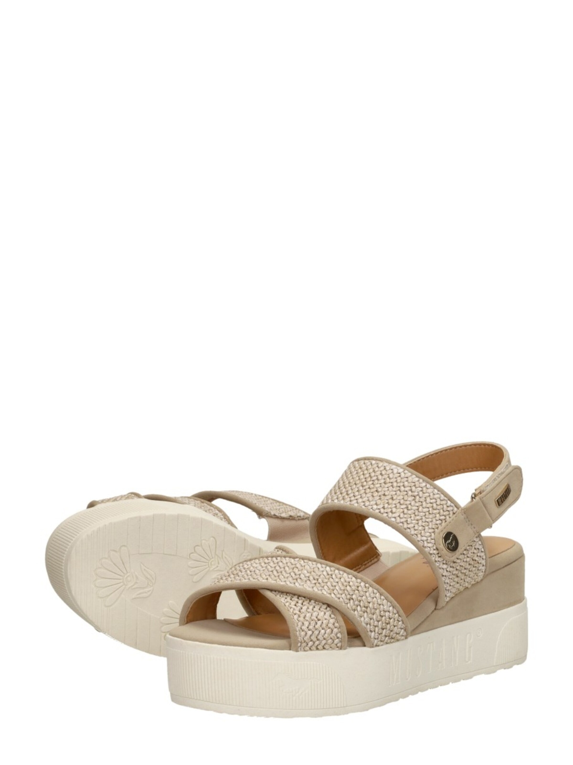 MUSTANG Sandaal 'Sandalen Plat' in Beige