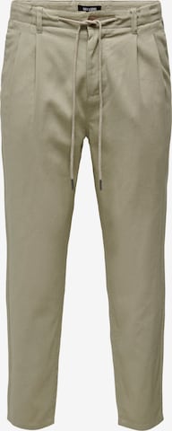 Only & Sons Regular Pleat-Front Pants 'Leo' in Grey: front