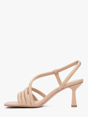 Estro Strap Sandals '0556' in Beige