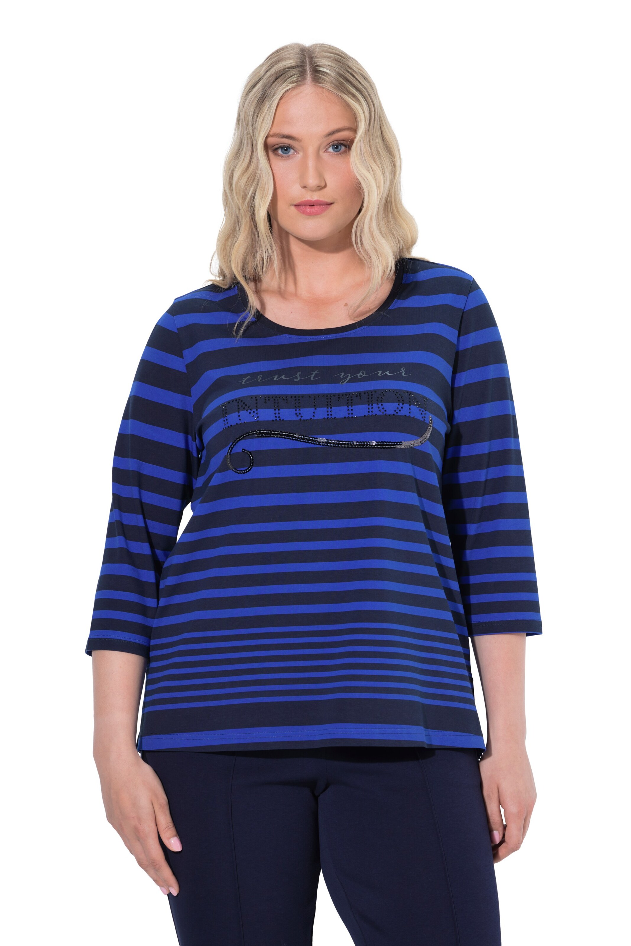 Ulla Popken Shirt in Blauw: voorkant