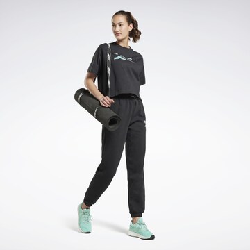 juoda Reebok Sportiniai marškinėliai