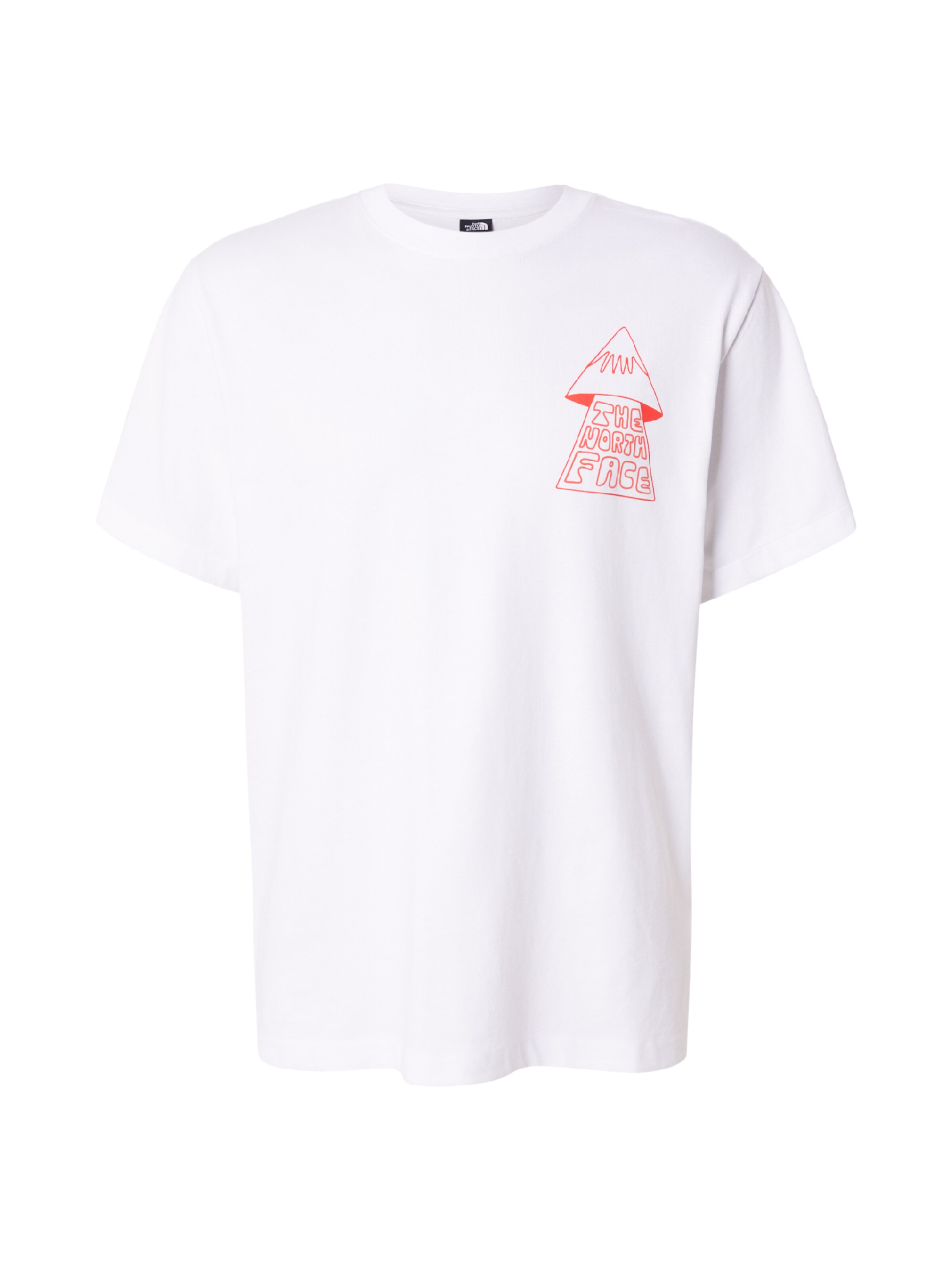 THE NORTH FACE T-Shirt 'MOUNTAIN PLAY' in XS in knallrot / weiß, Produktansicht