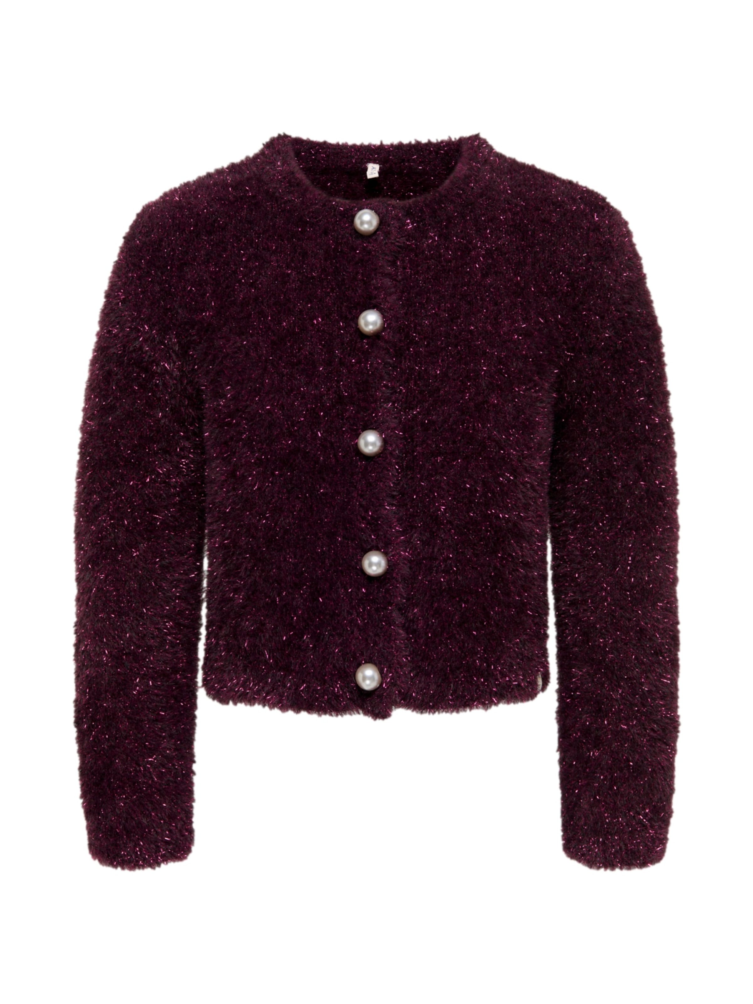 ONLY GIRLS Gebreid vest 'KMGPiumo' in Lila: voorkant