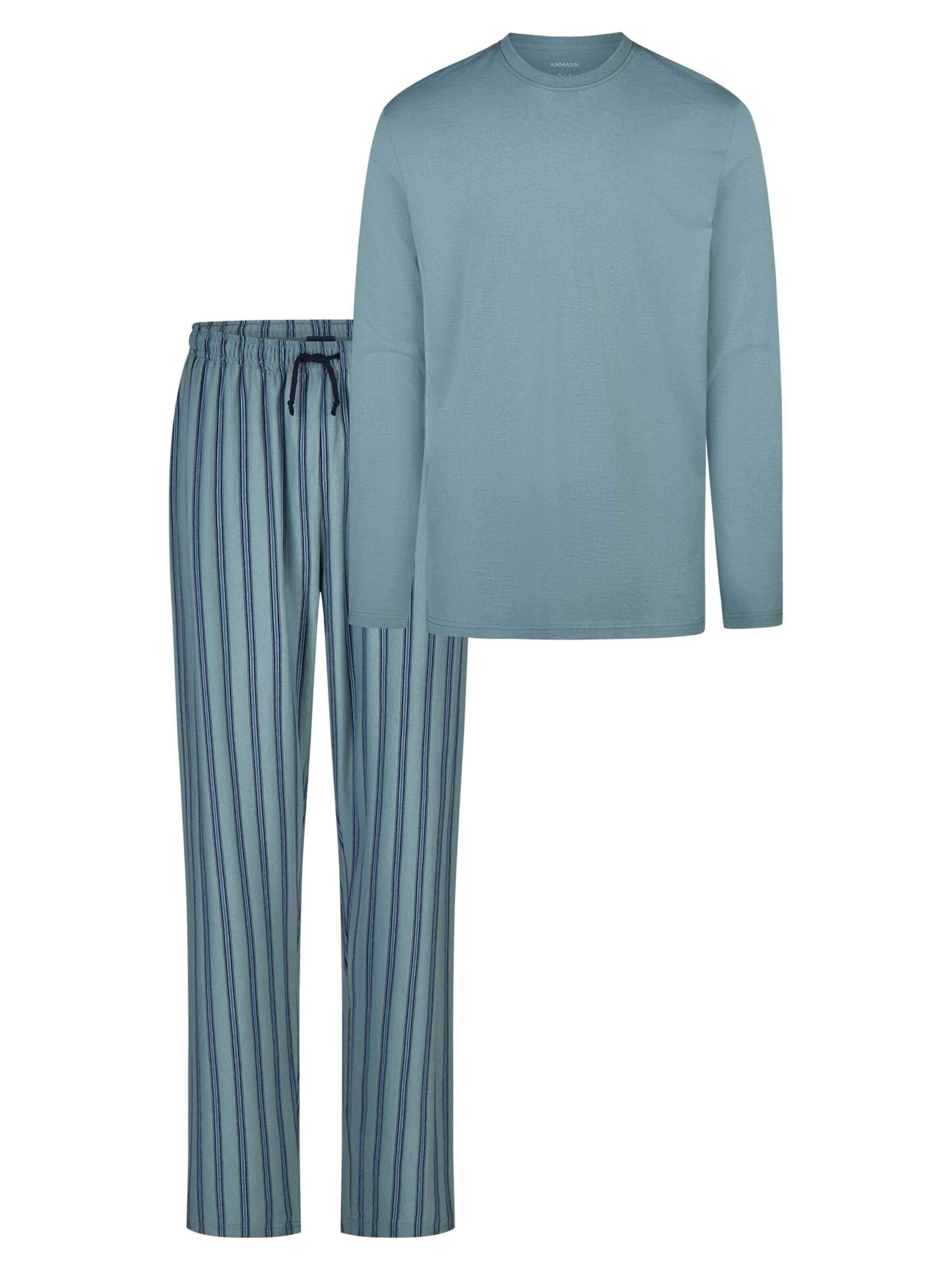 Ammann Pyjama lang 'Mix & Match' in Groen: voorkant
