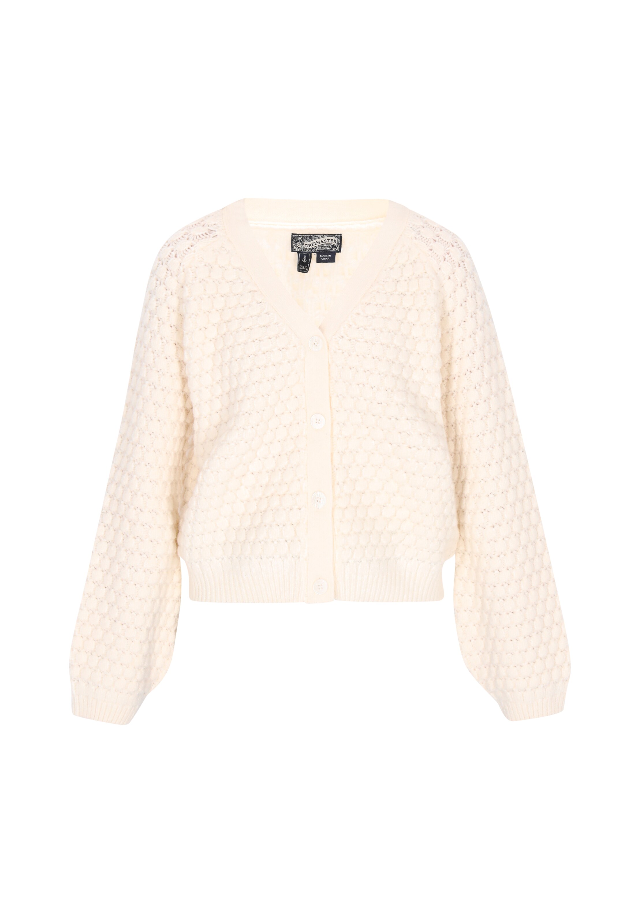 DreiMaster Vintage Oversized cardigan in White: front