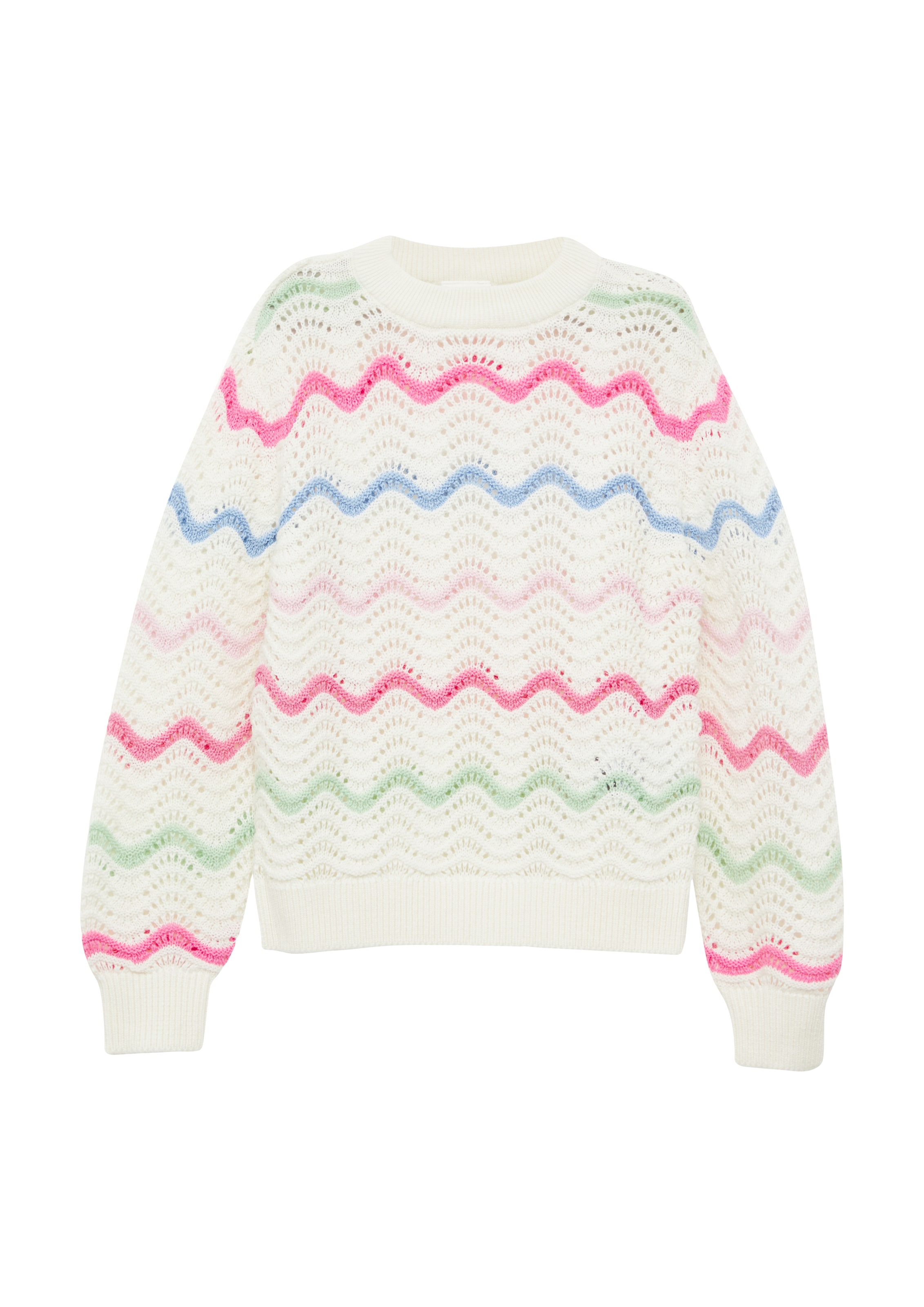 s.Oliver Pullover in ecru / himmelblau / pink / rosé, Produktansicht