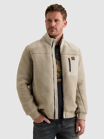 PME Legend Übergangsjacke 'Sherpa hybrid jacket with zipper closure'‌‌‌‌‌ in Grau: Vorderseite