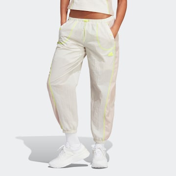 ADIDAS PERFORMANCE Tapered Workout Pants 'Lift Your Mind' in Beige