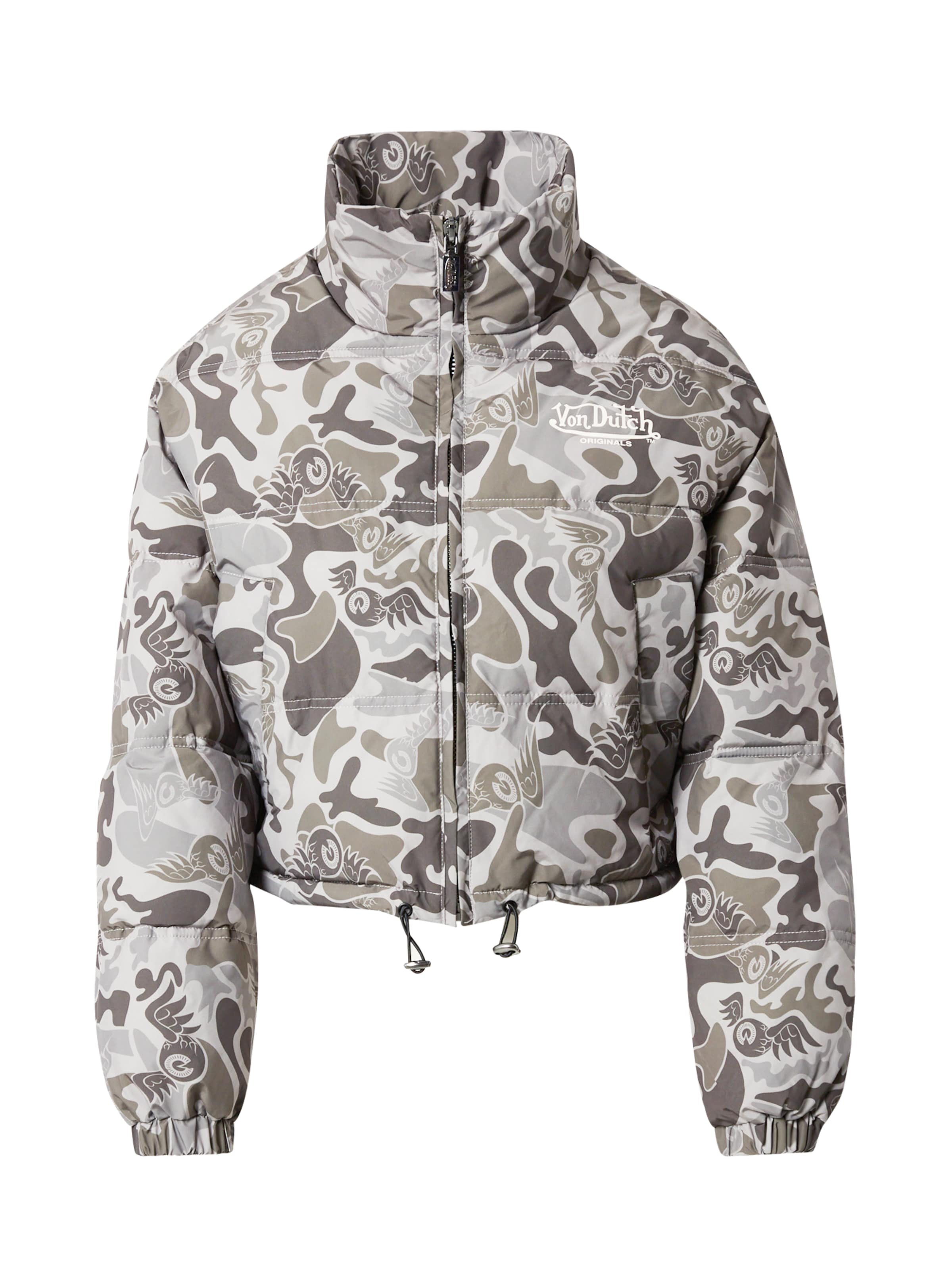 Von Dutch Originals Демисезонная куртка 'Nuri' в Зеленый: спереди