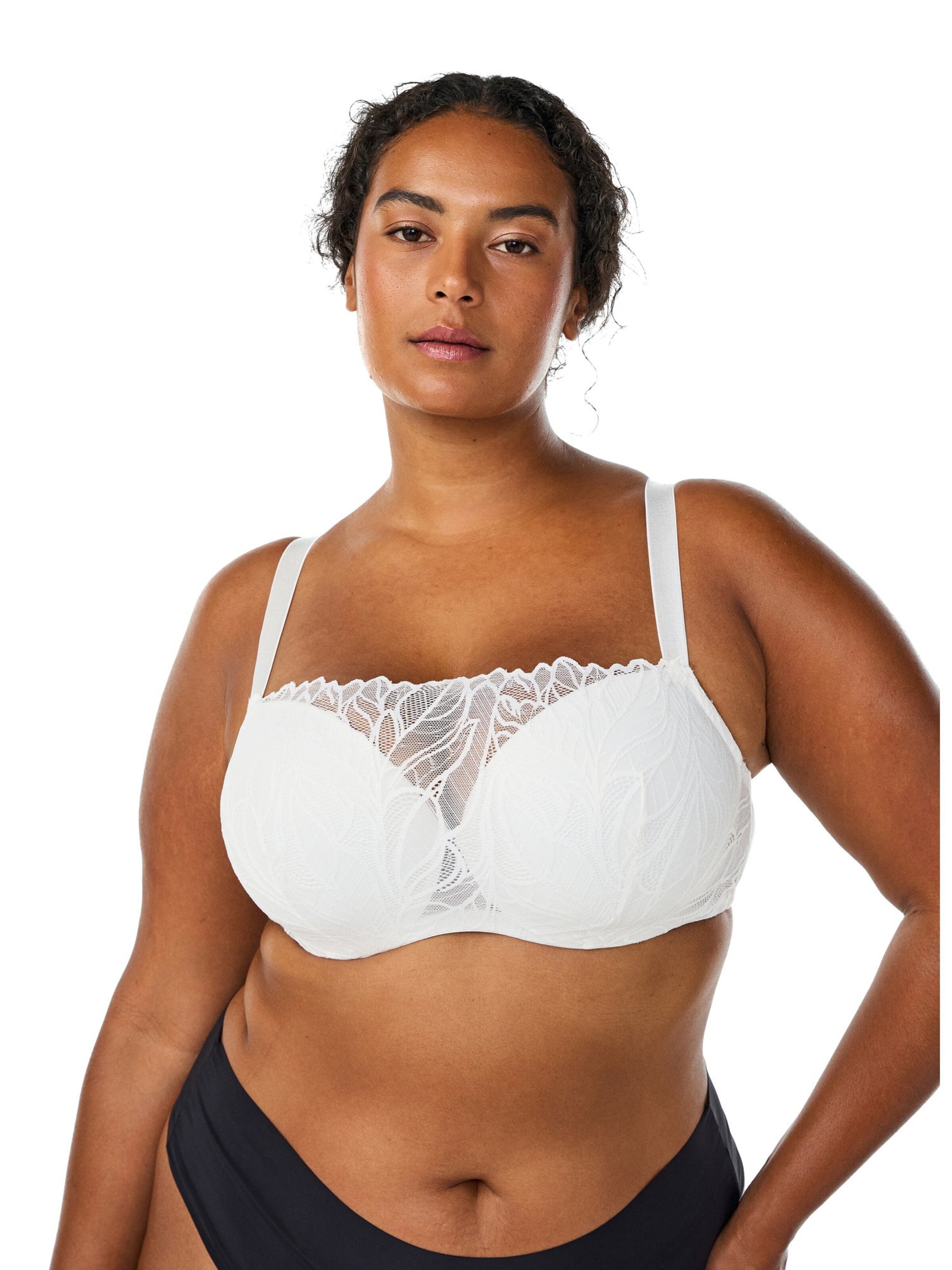 Devoted by Zizzi Бюстгальтер под футболку Бюстгальтер 'Layla' в Белый: спереди