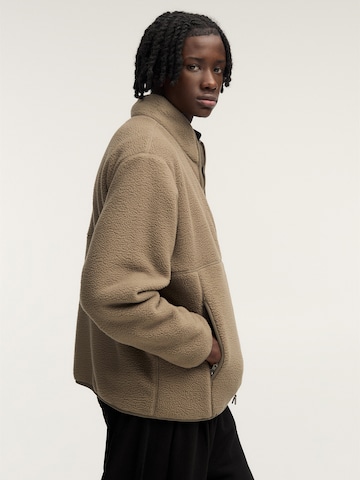 Pull&Bear Fleecejacke in Grau