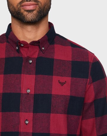 Threadbare Regular fit Button Up Shirt 'Logan' in Red