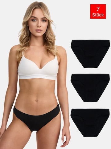 Slip '3er-Pack F941' Tazzio en noir : devant