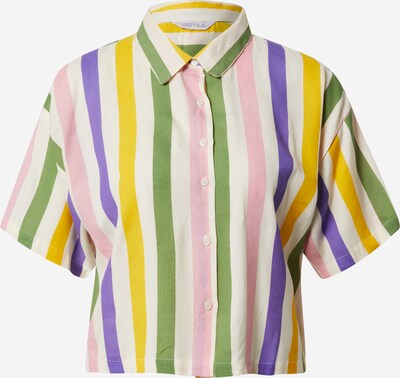 Compania Fantastica Bluse 'Camisa' in dunkelgelb / kiwi / dunkellila / rosa / weiß, Produktansicht