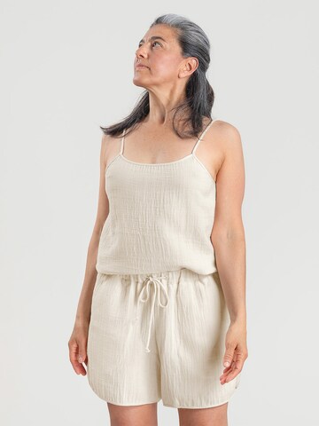 Erlich Textil Top 'Finja' in Beige: voorkant