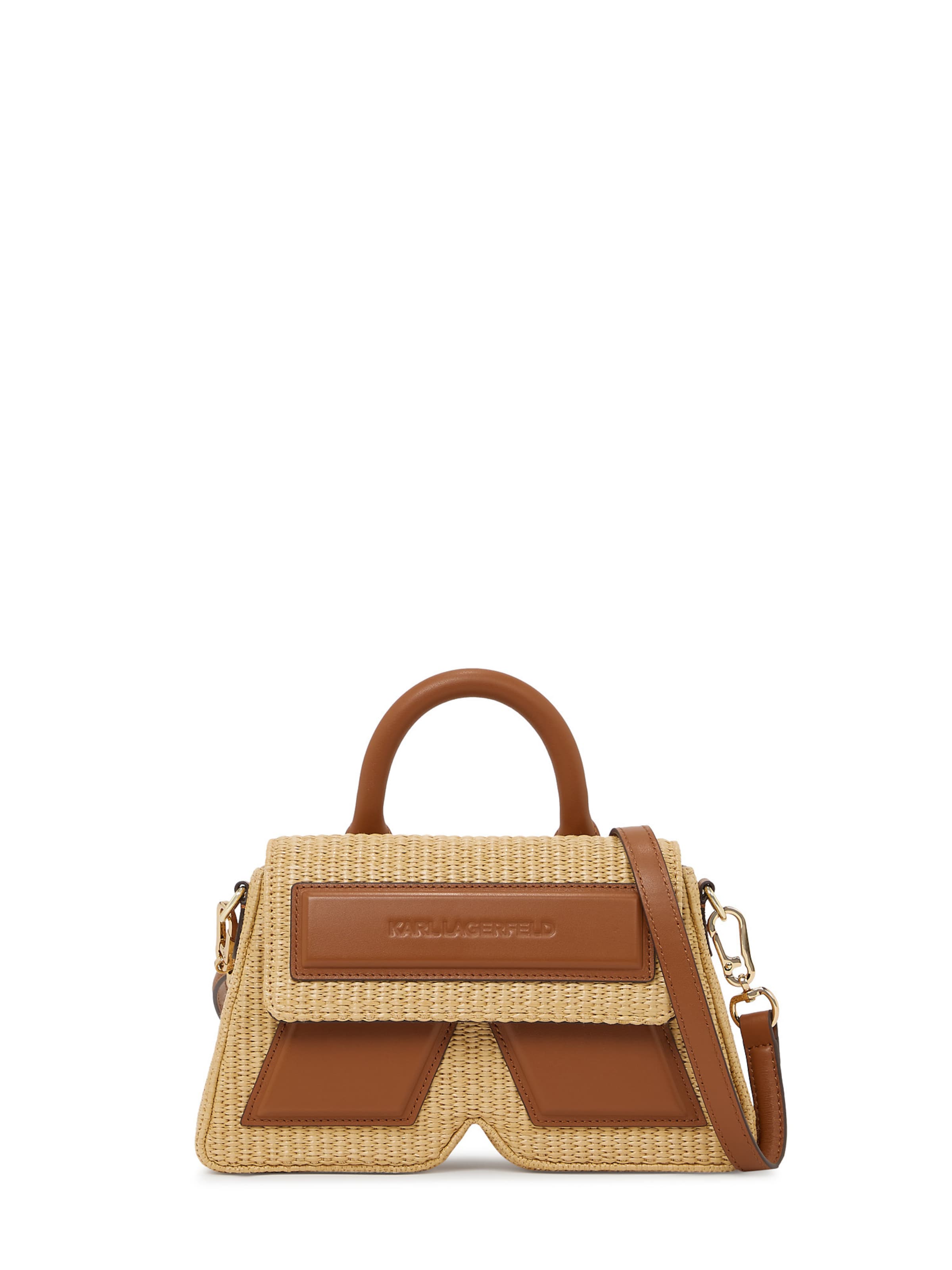 Karl Lagerfeld - Bolso de hombro 'Ikon' en beige: frente