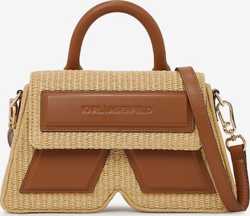 smėlio Karl Lagerfeld Rankinė su ilgu dirželiu 'Ikon': priekis