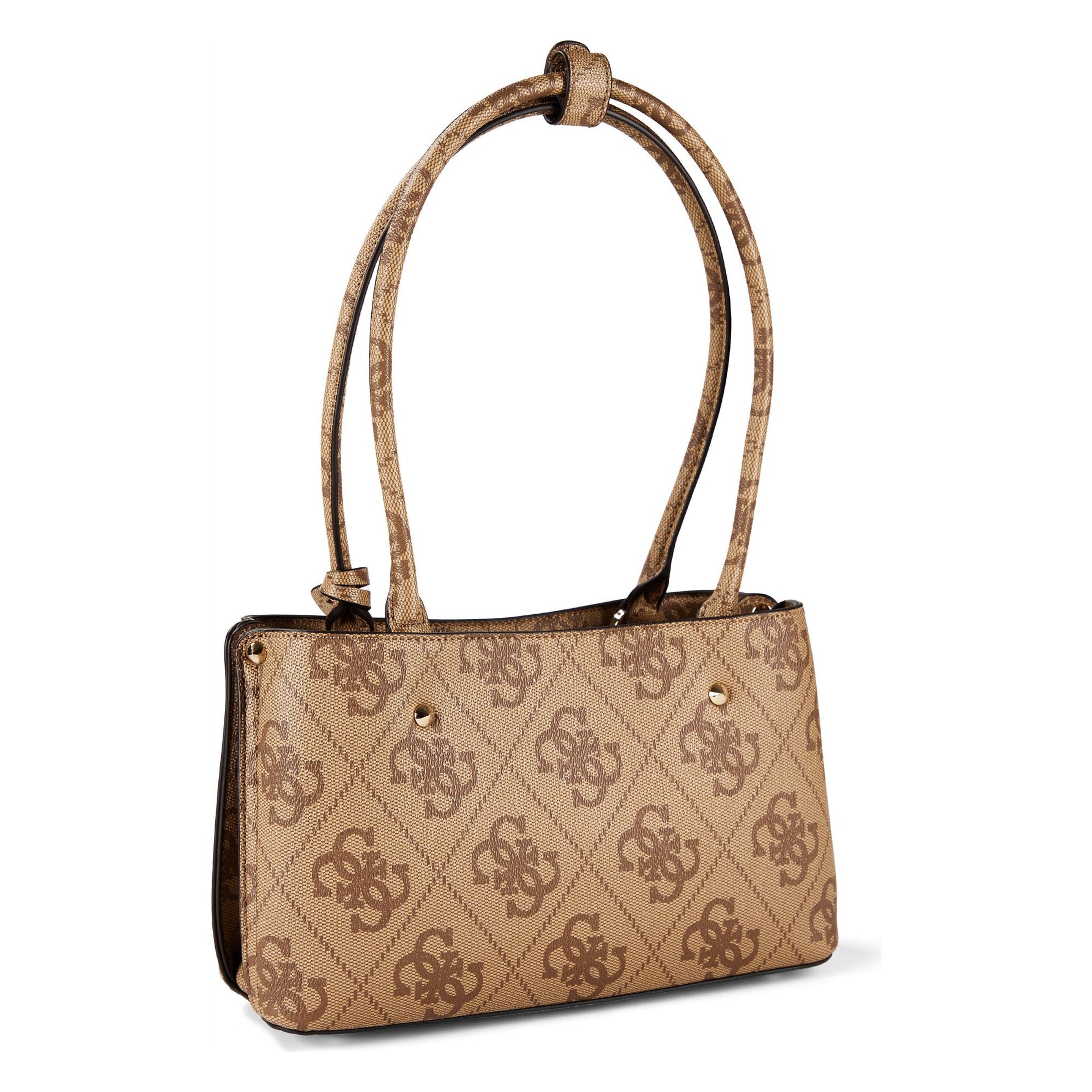 GUESS Schultertasche 'Meridian' in Braun